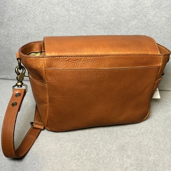 Kelly Moore NWT Brown Leather Camera Photographers Shoulder Bag - Picture 4 of 10